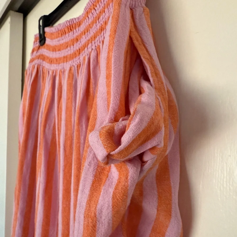 a new day Orange and Pink Striped A-Line Skirt - Picture 3 of 4
